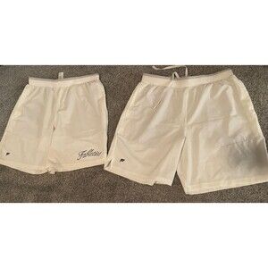 Fabletics Men’s White Athletic Workout Shorts - 7” Size Large - Two Shorts